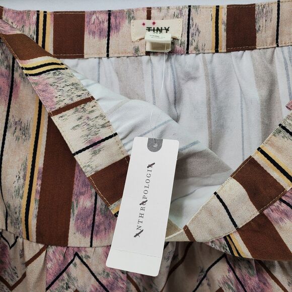 NWT XL Tiny Anthropologie Raleigh Cotton Mini Skirt Striped Aztec Southwestern - Picture 5 of 12